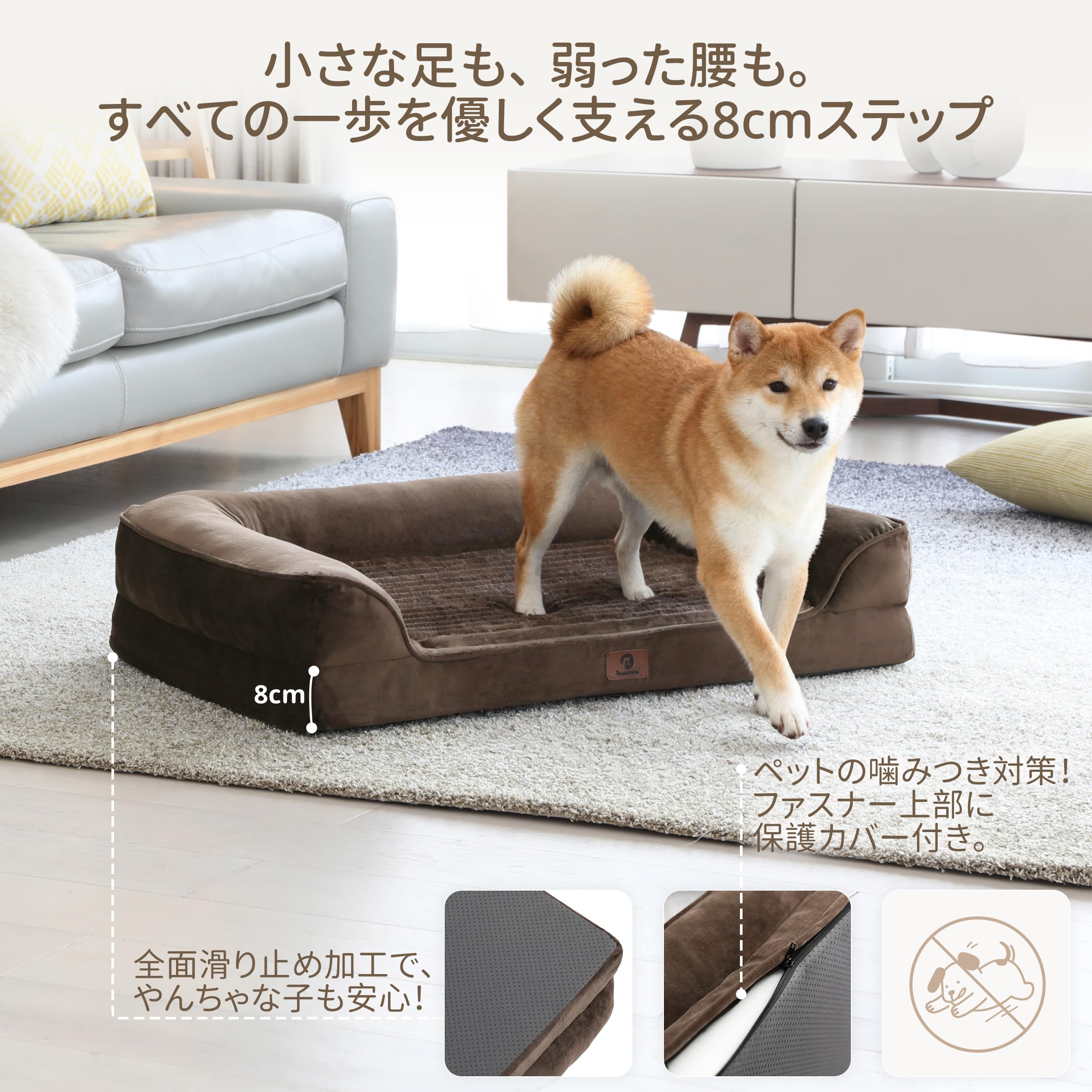 Amazon | Sunquinn 犬用 ペットベッド 犬ベッド ペットソファーベッド